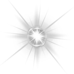 Obraz premium Gloves light effect. Star burst with glitter on white background. Vector illustration.