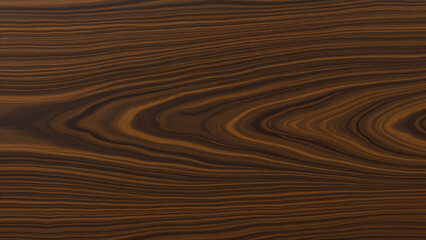 Naklejka premium A swirling pattern of dark chocolate and caramel hues dominates the surface. Knotty imperfections and subtle variations in the wood's density create a dynamic, almost marbled effect.