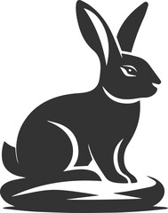 Obraz premium Forest rabbit animal silhouette vector