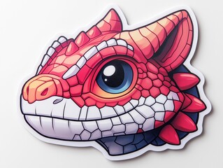 Colorful Cartoon Dragon Art: Vibrant 3D Illustration & Collectible Stickers for Playful, Imaginative Design