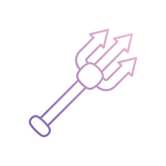 Trident icon vector stock illustration