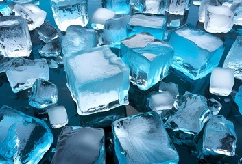 冷たい氷のキューブ