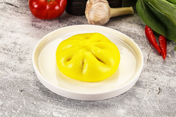 Asian stuffed steamed Bun Bao
