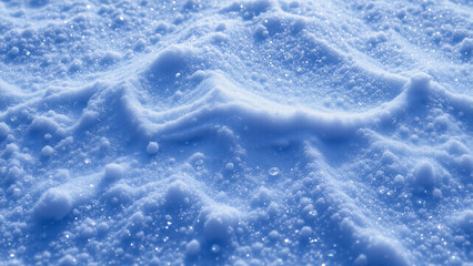 Obraz premium Vibrant sapphire hue providing a stark contrast to the brilliant white of the simulated snow. The snow appears to be piled high, creating a sense of abundance.