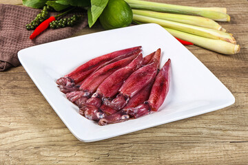 Raw fresh squids for cooking