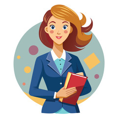 Professional woman holding a book