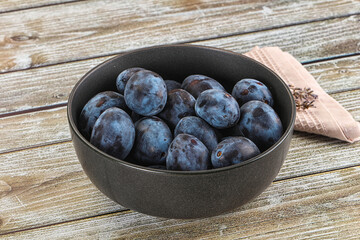 Fresh raw sweet juicy plum