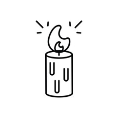 Candel icon vector stock illustration