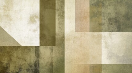 Naklejka premium Contemporary Abstract Art – Geometric Shapes in Earth Tones and Textured Backgrounds for Modern Digital Design