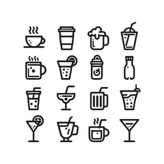 drink icon set
