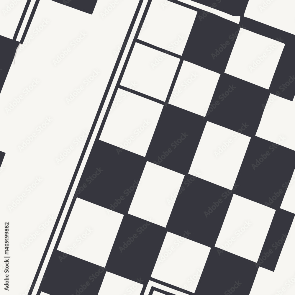 Poster seamless geometric vector pattern in modern minimalist style