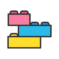 Blocks II icon vector image. Suitable for mobile apps, web apps and print media.