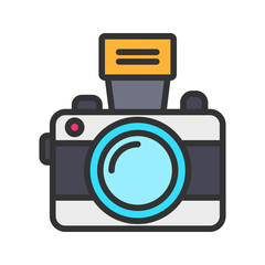 Camera III icon vector image. Suitable for mobile apps, web apps and print media.