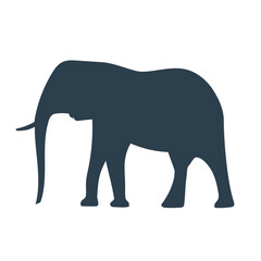 シンプルな象のシルエットイラスト