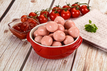 Dietary baby mini sausages for kids