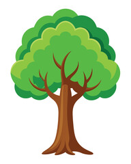 Tree vector design, colorful on white background