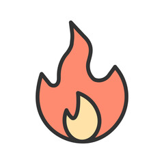 Fire icon vector image. Suitable for mobile apps, web apps and print media.