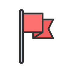 Fototapeta premium Flag II icon vector image. Suitable for mobile apps, web apps and print media.