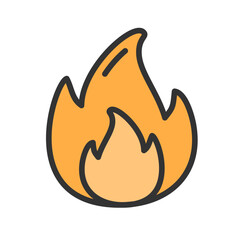 Flame icon vector image. Suitable for mobile apps, web apps and print media.