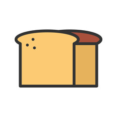 French Bread icon vector image. Suitable for mobile apps, web apps and print media.