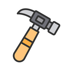 Hammer II icon vector image. Suitable for mobile apps, web apps and print media.