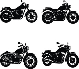 Obraz premium Motorcycle Silhouette vector illustration