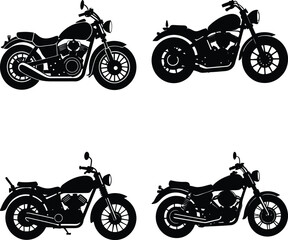 Obraz premium Motorcycle Silhouette vector illustration
