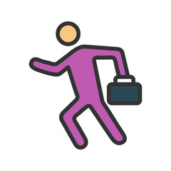 Late for Meeting icon vector image. Suitable for mobile apps, web apps and print media.