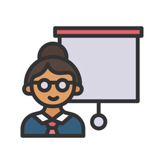 Lecture icon vector image. Suitable for mobile apps, web apps and print media.