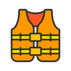 Life Vest icon vector image. Suitable for mobile apps, web apps and print media.