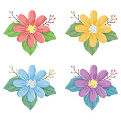 FLoral Watercolor Set Colorful