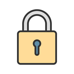 Lock II icon vector image. Suitable for mobile apps, web apps and print media.