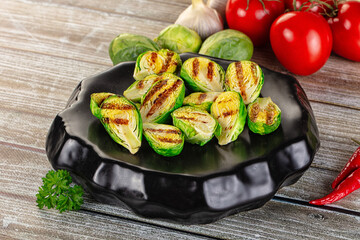 Vegan cuisine - Grilled brussels sprouts