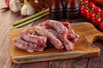 Raw chicken neck for cooking
