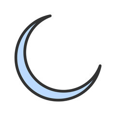 New Moon icon vector image. Suitable for mobile apps, web apps and print media.