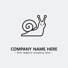Snail illustration black and white for logo company vector image
