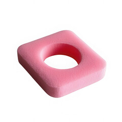 Pink foam donut cushion pillow for comfort and support aid