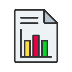 Report on Paper icon vector image. Suitable for mobile apps, web apps and print media.