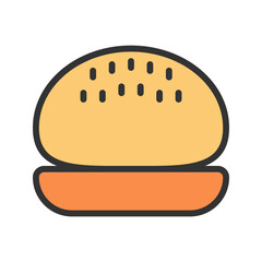 Rolled Bun icon vector image. Suitable for mobile apps, web apps and print media.