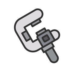 Screw Gauge icon vector image. Suitable for mobile apps, web apps and print media.