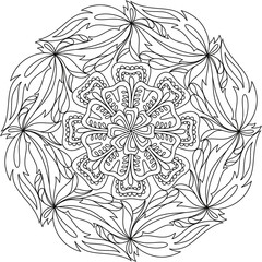 Simple Line Drawings, Line Drawings for Painting Practice, Mandala Paintings, Line Drawings for Making Coloring Books, Printings, Covers, Patterns on Product Surfaces.
