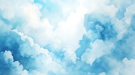 Fototapeta premium Sky with Soft Clouds and Sunlight Background Texture