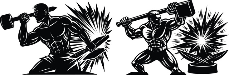 A miner emerging from underground with a pickaxe on shoulder, dirt-covered, but proud — a silhouette with high emotional depth