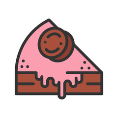 Slice of Cake I icon vector image. Suitable for mobile apps, web apps and print media.