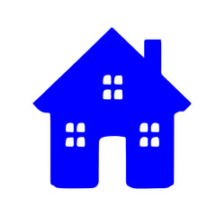 blue house icon