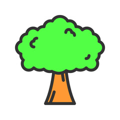Tree icon vector image. Suitable for mobile apps, web apps and print media.