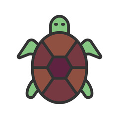 Turtle icon vector image. Suitable for mobile apps, web apps and print media.