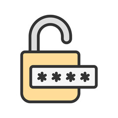 Unlock icon vector image. Suitable for mobile apps, web apps and print media.
