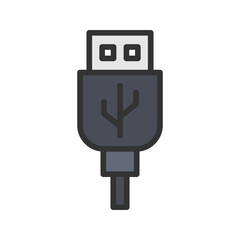USB Cable icon vector image. Suitable for mobile apps, web apps and print media.