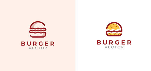 Burger house vector logo design